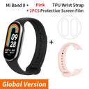 Mi Band 8: Smart Fitness Tracker with Advanced Health Monitoring  ourlum.com Black N Pink Strap CHINA 