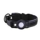 Anti-Lost Pet Dog Collar with Apple Airtag Tracker: Waterproof Reflective Design  ourlum.com black S(30-37cm) United State