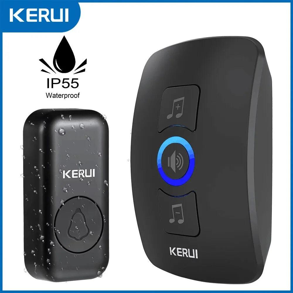 KERUI Wireless Smart Home Doorbell Kit: Weatherproof Bell with LED Flash Security Alarm  ourlum.com   