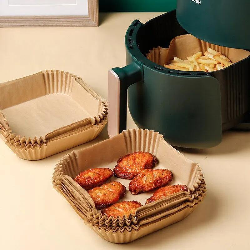 50pcs Air Fryer Paper Parchments for Eco-Friendly Cooking  ourlum.com   