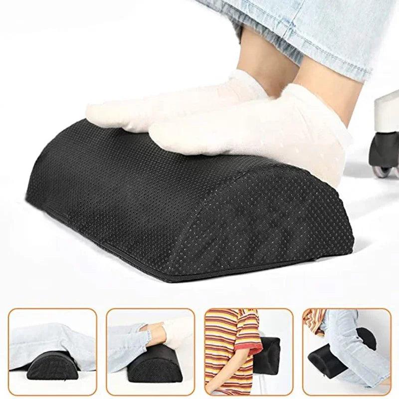 Ergonomic Memory Foam Footrest Pillow for Pregnant Women and Office Use - Comfortable Knee Ottoman with Breathable Mesh