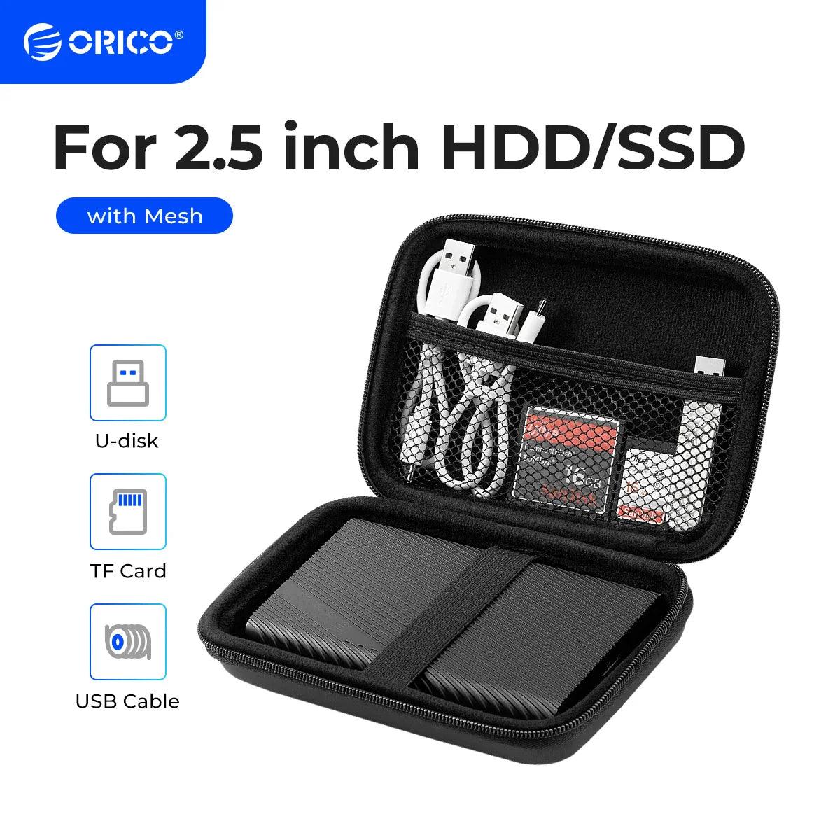 ORICO Portable Hard Drive Protection Bag: Ultimate Device Safeguard - Black  ourlum.com   