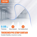 VEVOR PVC Door Strip Curtain Windproof Transparent Screen