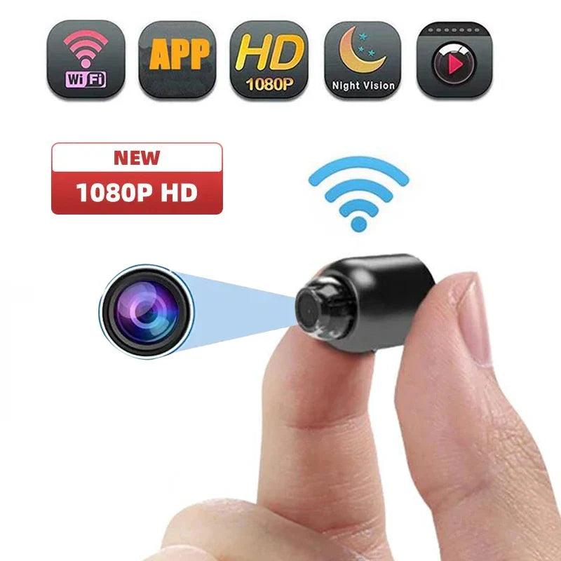 WiFi Mini Camera: Home Security Night Vision Audio SD Card Slot  ourlum.com   