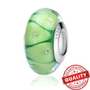 Colorful Heart Murano Glass Charm - Sterling Silver Pandora Jewelry Piece  ourlum.com LLZ006-GN  