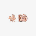 925 Sterling Silver Crystal Stud Earrings Set with Rose Gold Crown Heart Infinity Bee Design  ourlum.com 28  