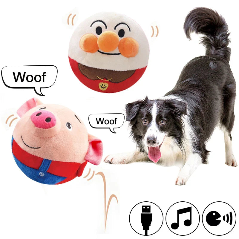 Talking Plush Doll Balls Interactive Bouncing Pet Toy for Dogs  ourlum.com   