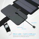 20W Foldable Solar Power Bank with USB Charger and Compass