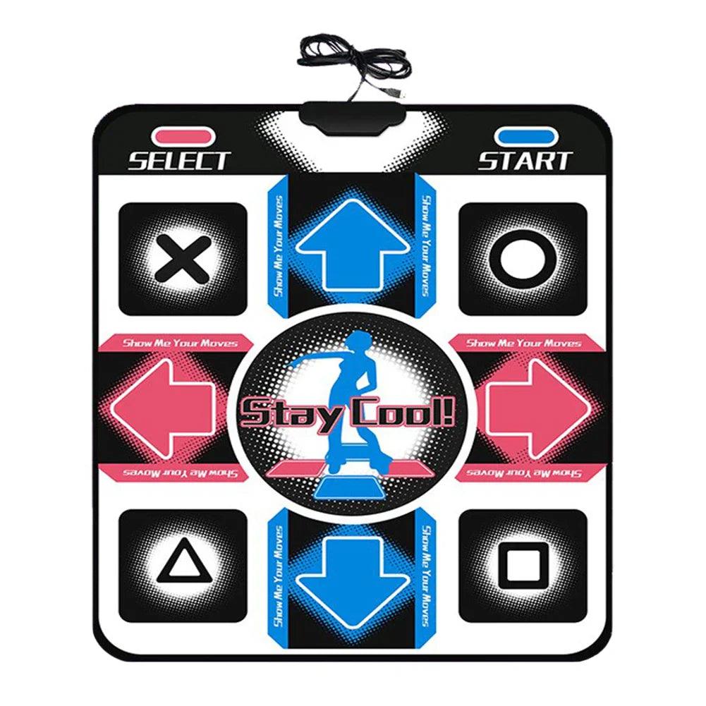 USB Wired Dance Mats Non-Slip Dancing Pad Foot Print Moves Step Arcade Game Fitness Dancer Blanket for PC Laptop Video Games  ourlum.com   