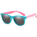 YouthFlex Polarized Sunglasses for Kids-Flexible Silicone Frame-UV400 Protection-Fashionable Shades-Eyewear for Boys and Girls  ourlum.com light blue pink  