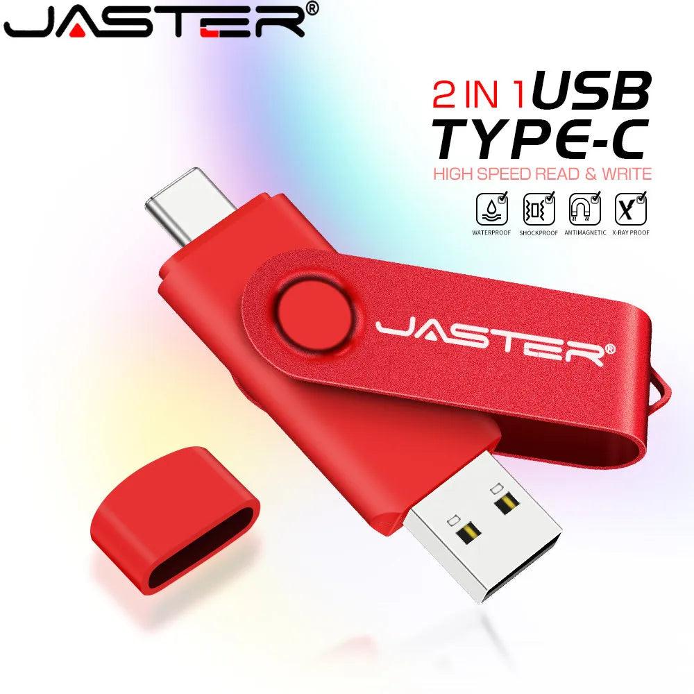 JASTER Red Rotatable USB Flash Drive: Stylish Gift for Fast Data Transfer  ourlum.com   