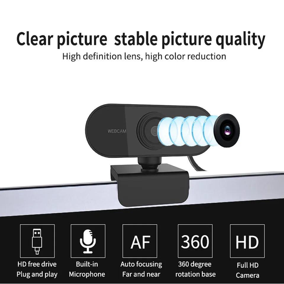 High Definition Mini Webcam with Microphone for Laptop and Desktop - Perfect for Live Video Calls  ourlum.com   