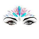 3D Sexy Face Tattoo Stickers Temporary Tattoos Glitter Fake Tattoo Rhinestones Masquerade for Women Party Face Jewels Tattoo  ourlum.com NO.4  