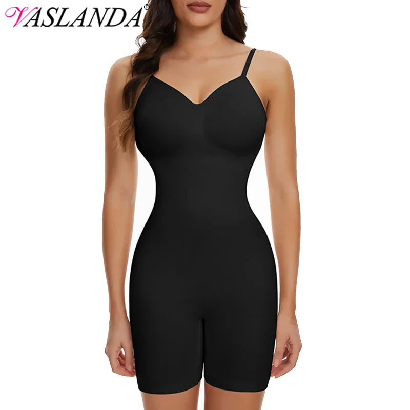 Seamless Bodysuit Shapewear for Women - Open Crotch Waist Trainer & Body Shaper