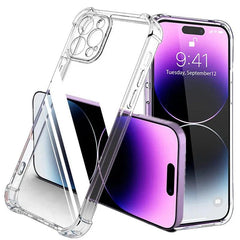 Shockproof Clear Silicone Phone Case with Lens Protection: Ultimate iPhone Defender