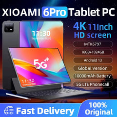 2024 Pad 6 Pro Tablet - 5G, 16GB RAM, 1TB Storage, Android 13, Dual SIM, 10-Core, 11" 4K Display