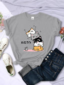 Sleeping Cats Stack T-Shirt for Playful Feline Comfort