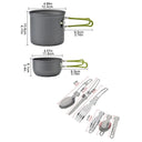 Compact Outdoor Cooking Set with Mini Gas Stove Utensils