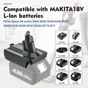 Adapter For Makita Dewalt Milwaukee 18V Battery Converter To Dyson V6 V7 V8