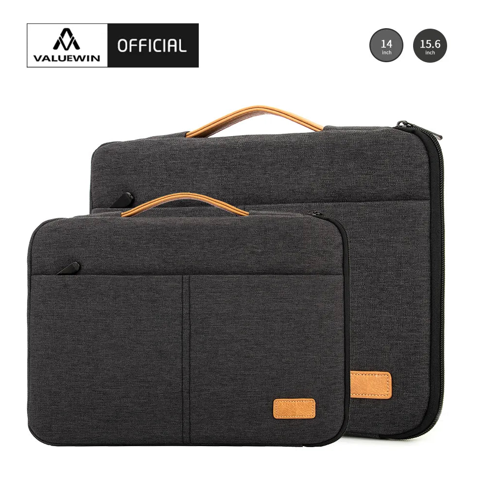 Laptop Sleeve Bag for MacBook HP Dell Acer - Dark Grey Shockproof Briefcase for Business and Travel  ourlum.com   
