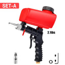 90psi Adjustable Pneumatic Sandblasting Gun, 2.1lbs Portable Home Sandblasting Machine, Cordless Gravity Small Handheld Air Tool  ourlum.com SET-A  