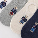 Adorable Cartoon Bear Non-Slip Ankle Slippers for Men