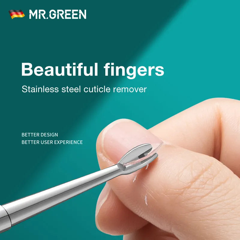 MR.GREEN Stainless Steel Cuticle Remover: Professional-Grade Nail Care