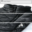 New 9 Places Heated Vest Men Women Usb Heated Jacket Black