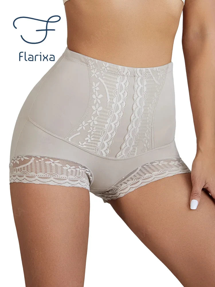 Flarixa Lace Safety Shorts for Skirt High Waist Slimming Panties Seamless Boxers Shaper Women Tummy Control and Buttlift Pants