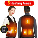 10 Areas Heated Vest Men Women USB Electric Self Heating Vest