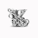 925 Sterling Silver Zircon Vine 26 Letters Pendants Bead