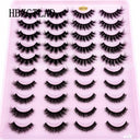 5-14Pairs Fluffy Lashes 10-25mm 3D Mink Lashes Long Thick Natural False Eyelashes Wholesale Lashes Vendors Makeup Mink Eyelashes  ourlum.com 20 pairs HD-A2  