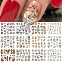 Winter Hedgehog Nail Art Stickers for Charming Nails