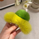 Crab Plush Fur Hair Clip: Trendy Accessory for Girls