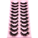 7/8/9/10Pairs Eyelashes Makeup Soft Fluffy 3D Mink False Eyelashes Thick HandMade Volume Mink Lashes Faux Cils Natural Fake Lash  ourlum.com Black 10pairs-RX-6  