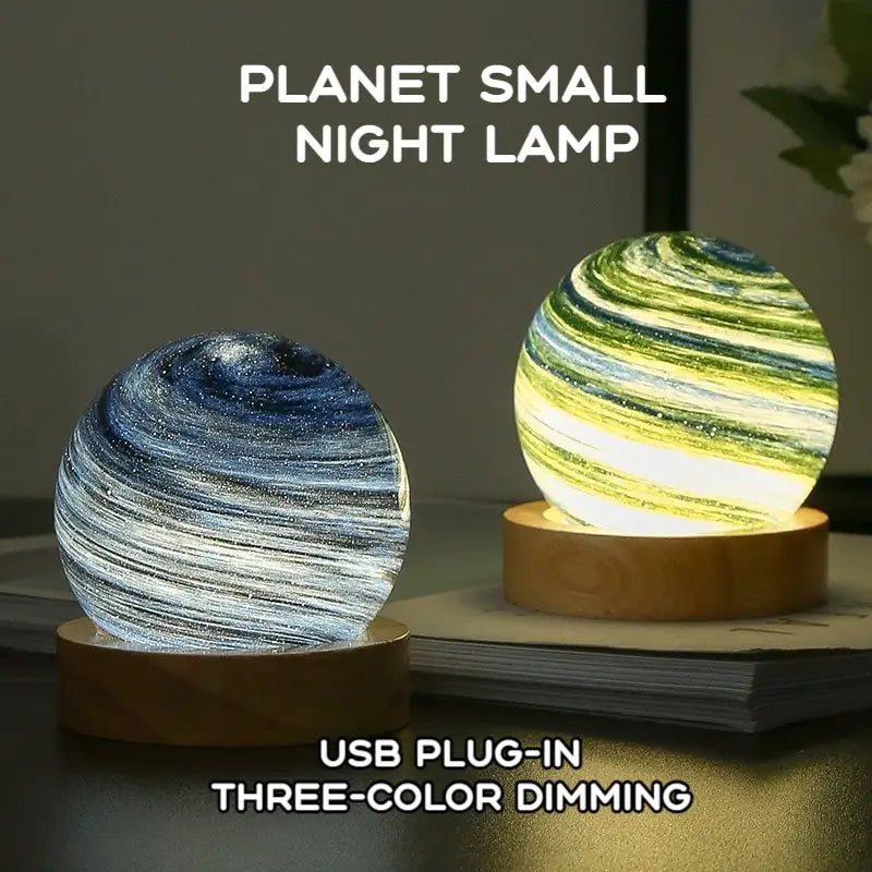 3D Moon Glass Lamp USB Powered Planet Mini Night Light With Wooden Stand For Kids Girls Boys Friends Birthday Christmas Gifts  ourlum.com   
