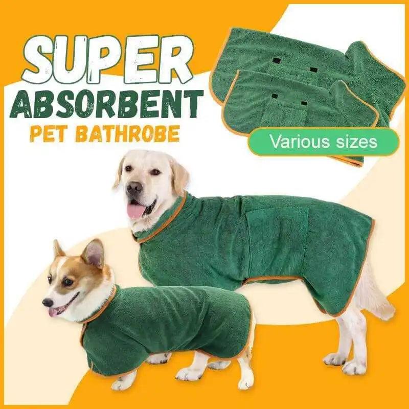 Dog Microfiber Bathrobe Towel for Dogs: Quick Drying Pet Coat & Accessories  ourlum.com   