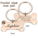 Personalized Steel Pet Name Tags for Dogs and Cats with Free Engraving  ourlum RS frosted steel 40X21MM 