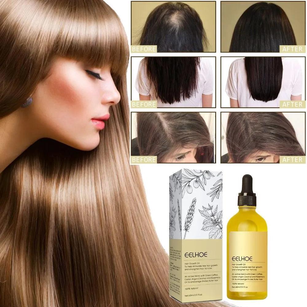 Natural Hair Efficient Growth Anti Hair Loss Oil Nourishing Essential Oil For Dense Repair Damaged Hair Smooth Oil Beauty Health  ourlum.com 60ml  