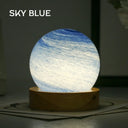 3D Moon Glass Lamp USB Powered Mini Night Light Gift