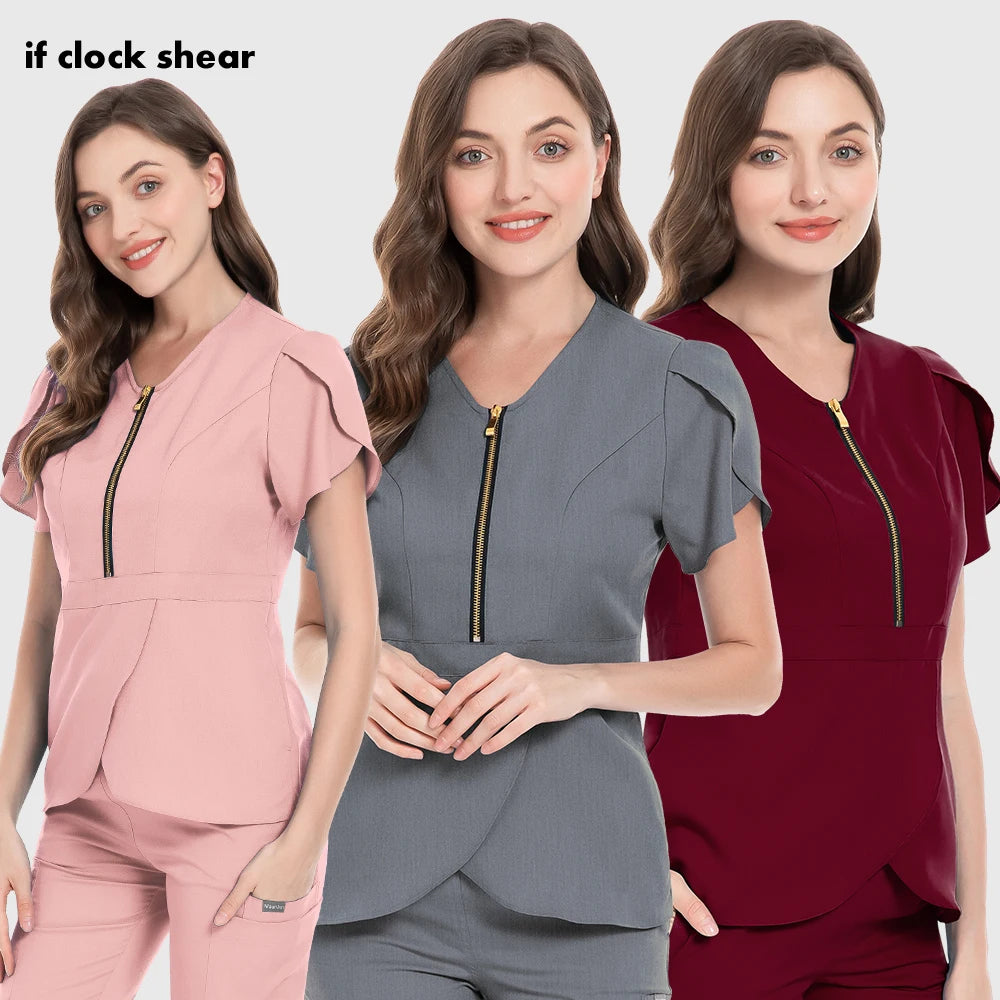 Health Nursing Tops Unisex Scrub Uniform Medical Blouse