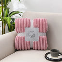 1pc Solid Color Flannel Blanket Soft Warm Throw Blanket Cozy