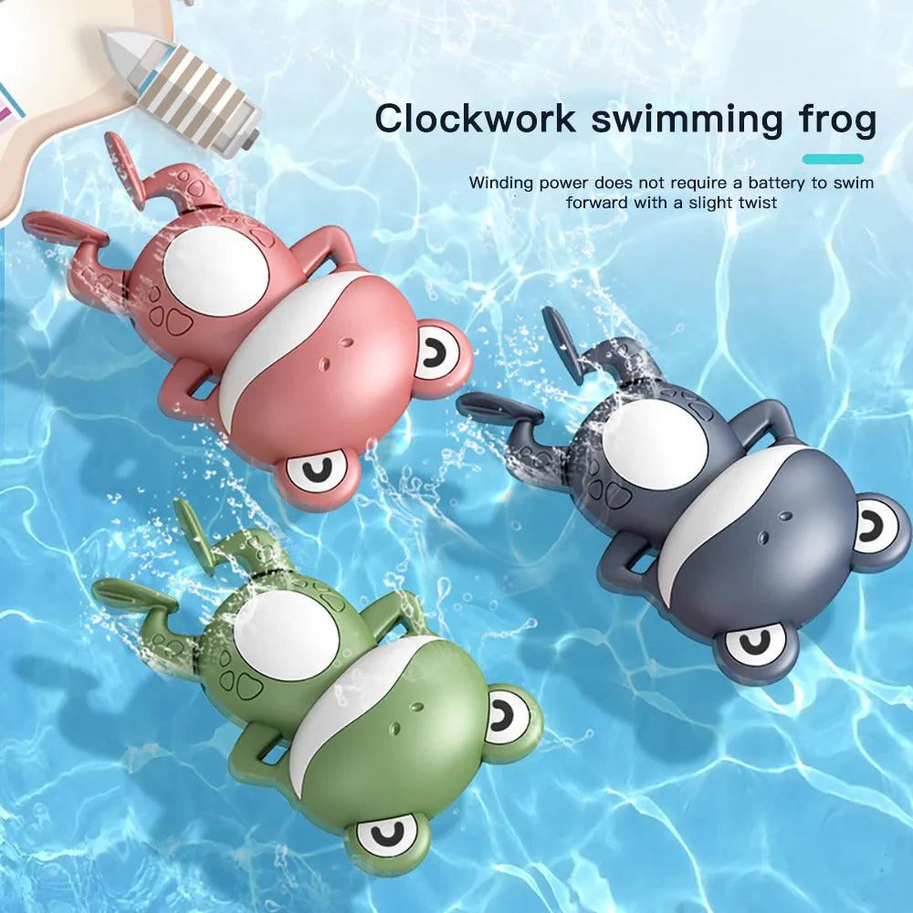 Clockwork Swimming Frog Bath Toy: Fun & Safe Kids Water Toy  ourlum.com   