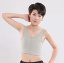 Chest Breast Binder Trans Crop Top Bandage Zipper Bra Tank