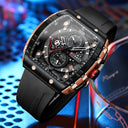 Curren 8442 Men's Luxury Chronograph Quartz Watch Casual Date Wristwatch with Silicone Band