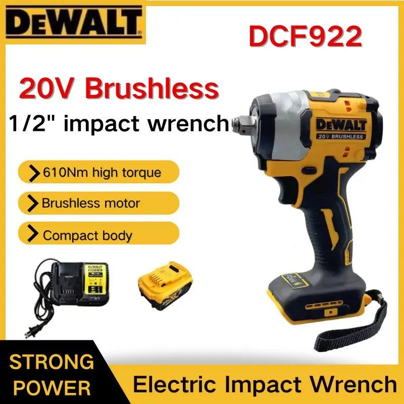 Dewalt DCF922 Brushless Cordless Impact Wrench - 20V, 205NM Torque, Variable Speed