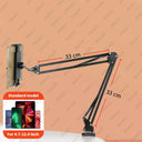 Bed Tablet and Phone Holder: Adjustable Aluminum Arm Stand for 360° Rotation  ourlum.com Standard Black 0 CHINA 