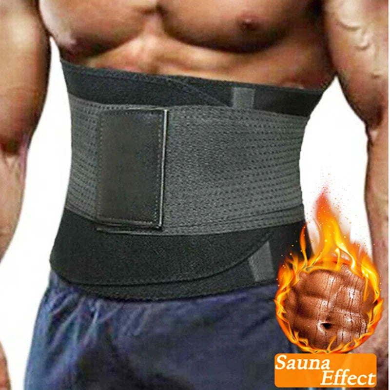 Men's Neoprene Waist Trainer Sweat Belt for Tummy Control & Lumbar Support