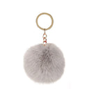 Cute Animal Keychains with Fluffy Fur Ball Bag Pendant