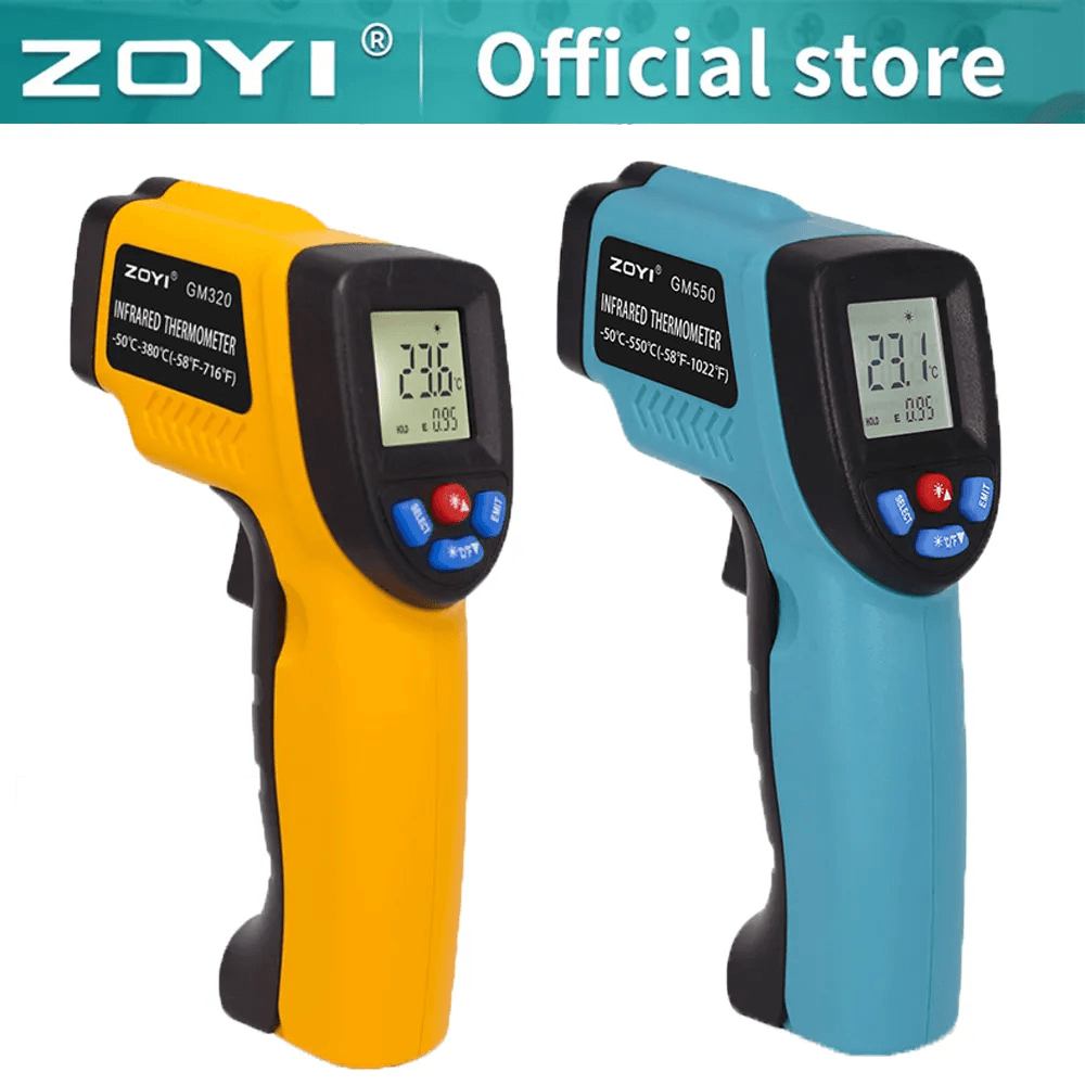 Infrared Thermometer: Accurate Temperature Pyrometer with LCD Display & Alarm  ourlum.com   